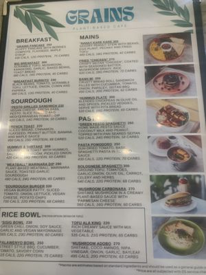 2026 prices  at Grains Plant-based Cafe in Puerto Princesa