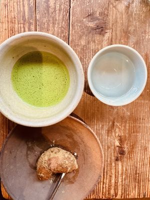 Donuts and matcha  at Soma - 杣 in Uji