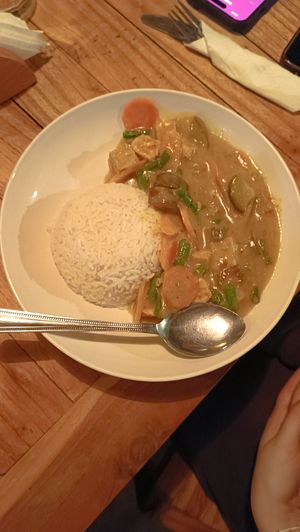 Vegan vegetable curry at Warung Agung Amed in Abang