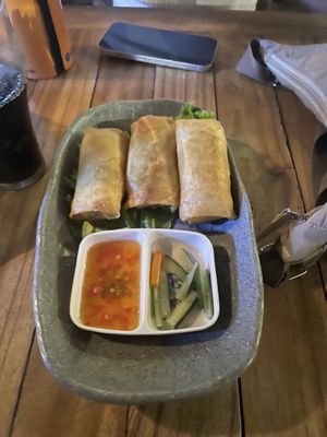Vegetable Spring Rolls  at Warung Agung Amed in Abang