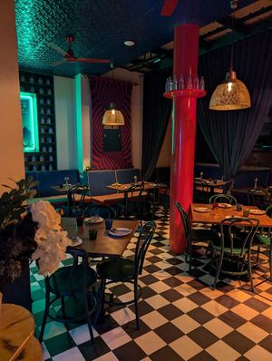 Inside the restaurant at The Smoking Camel in Byron Bay