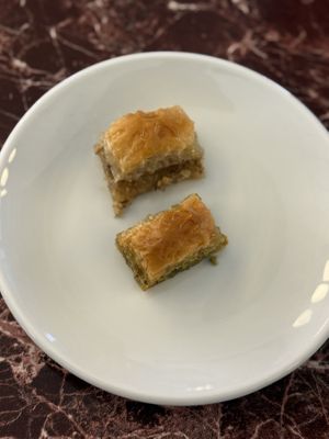 Vegan walnut and pistachio baklava   at Karaköy Güllüoğlu - Yönetim Binası in Istanbul