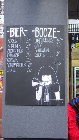 Beer menu at 19:77 - VEGAN:DINER+BAR, Home of RAMONES MUSEUM in Berlin