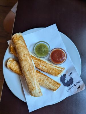 Taquitos at 19:77 - VEGAN:DINER+BAR, Home of RAMONES MUSEUM in Berlin
