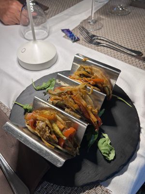Tacos con verdure  at La Nuova Campana in Castellammare Del Golfo