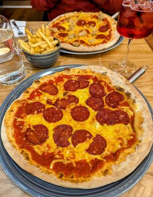 Pepperoni pizza at Prezzo in Cardiff