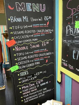 Menu  at Bánh Mì Brothers in Edinburgh