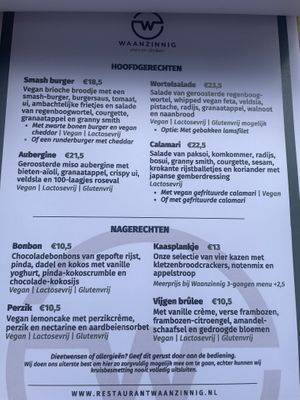 Menu juli 2023  at Waanzinnig Tilburg in Tilburg