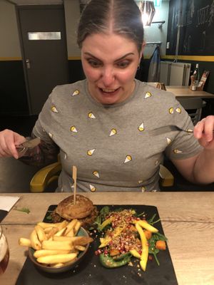 Dahl bhat burger at Waanzinnig Tilburg in Tilburg