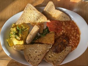 Vegan Boss Breakfast 🤤  at Boston Tea Party in Salisbury
