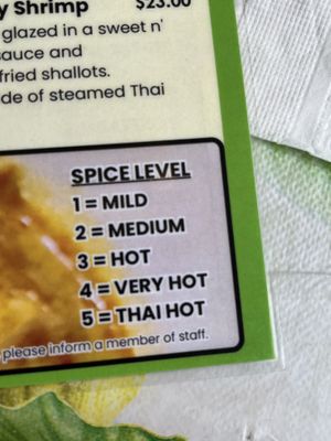 You can choose your spice level   at Lanna Thai Restaurant in St Paul