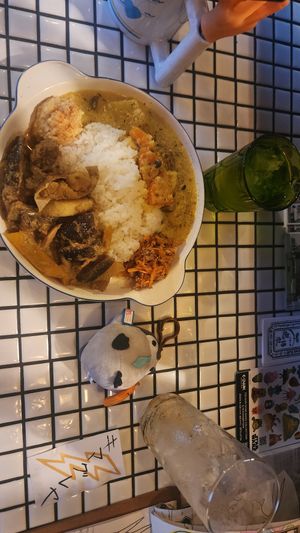 Both curry made vegan. They have various spice you can add. at KIMAGUREYA in Shizuoka