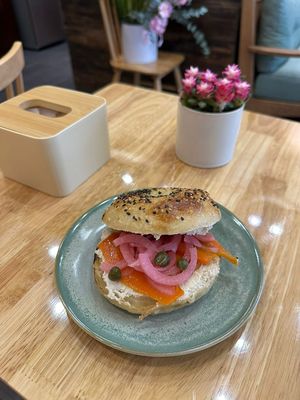 Lox Bagel at Grazie's Kitchen - Vegan Bakery and Cafe in Da Nang
