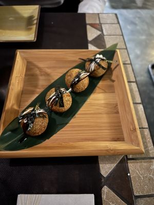 Takoyaki vegan  at Antidoto Bistrot in Milan