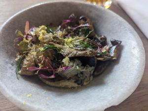 Grilled mushrooms at Riverhouse Restaurant in Richmond Upon Thames