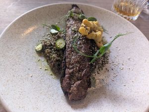Stuffed courgette at Riverhouse Restaurant in Richmond Upon Thames