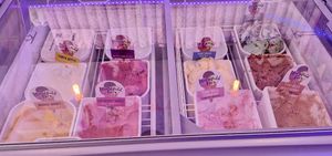 Vegan flavours at Nana Jude's Ice Cream Shop in Lynton