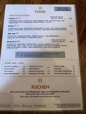 Karte  at Bertis in Karlsruhe