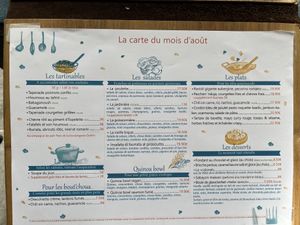 Menu  at Graine de Folie in Tournai