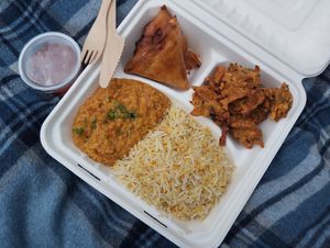 From the India-Pakistan food truck at Uppsala Matmarknad in Uppsala