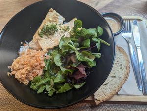 Kimchi bowl at RootBark EtnoBrunch in Redondela