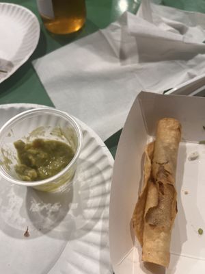 Bean taquitos and guac   at Tacos De Mexico in Morro Bay