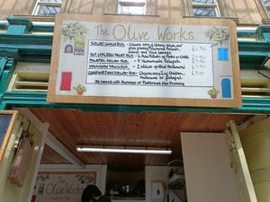 Menu at The Olive Works in Bristol