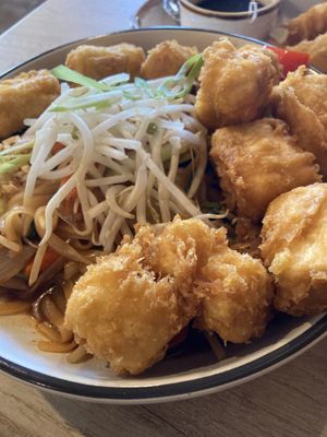 Fried tofu Pad Thai  at Corolla Bowls in Corolla