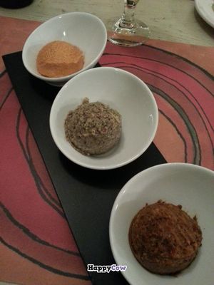 Vegetable pâtés at New Vita Restaurant in Sabadell