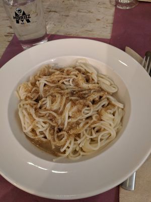 Vegan muselina spaghetti at New Vita Restaurant in Sabadell