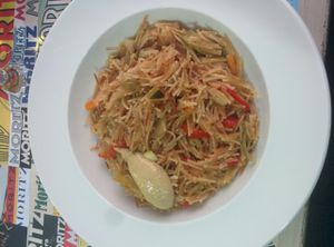 Vegan fideua at New Vita Restaurant in Sabadell