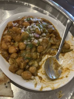 Samosa chaat.  at Haveli Heritage in Jalandhar