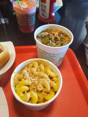 Mac & Cheese; Chicken Noodle Soup at Plant Based Coneys in Ypsilanti