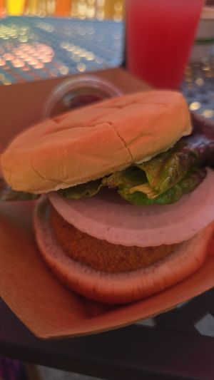 Chicken sandwich at Plant Based Coneys in Ypsilanti