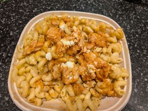 Buffalo Mac and cheese at Plant Based Coneys in Ypsilanti