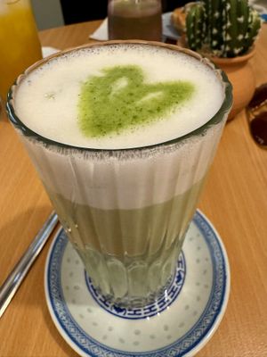 Iced Matcha Latte  at Otaku Café in Orleans