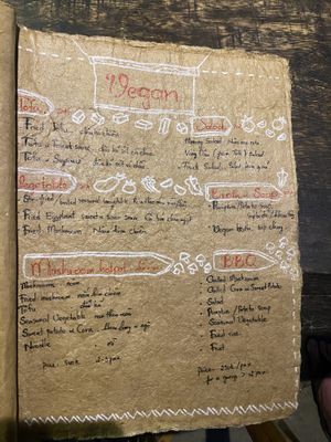 Vegan menu  at Sa Mộc Quán in Lao Cai