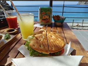 Vegan sandwich at Bar Lo Spuntino in Monterosso Al Mare