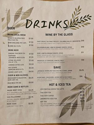 DRINK Menu at Ka Chai in Thomaston