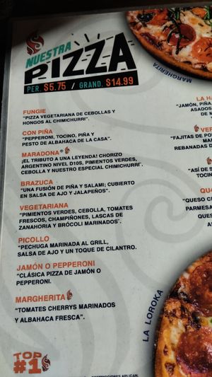 La carta at Simmer Down in Santa Ana