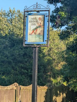 Pub sign at The Brook Inn in Haverfordwest