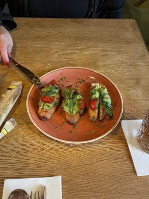 Vegan avocado bruschetta  at Fresco Italian Cuisine in Garmisch-partenkirchen