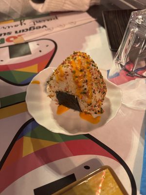 onigiri  at Colors Vegan Sushi in Rome