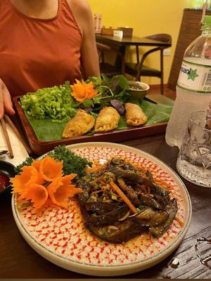 stir- fried eggplant at Tung's Restaurant in Ho Chi Minh City