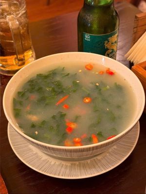Vegan soup  at Tung's Restaurant in Ho Chi Minh City