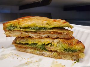 Pesto panini at Fruitopia in Brentwood