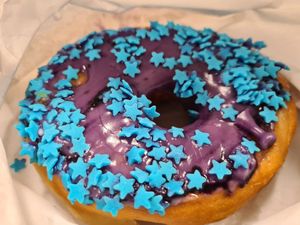 Iced ring doughnut at Grace's Bakery in Ryde