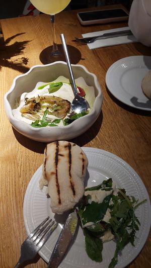 eggplant mousse at Kombinat Gastro-Brewery in Sibiu