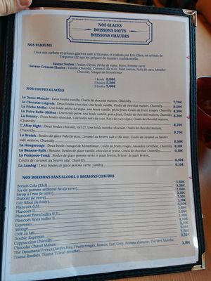 ICE cream at Crêperie de l'Abbaye de Beauport in Paimpol