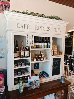 Mini grocery at Crêperie de l'Abbaye de Beauport in Paimpol
